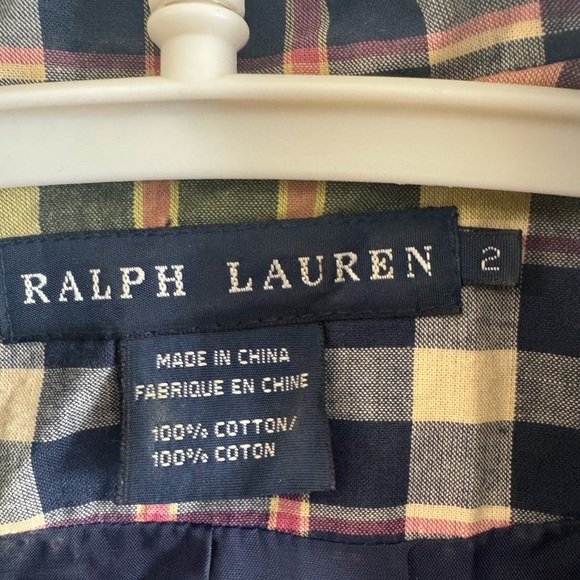 Ralph Lauren Plaid Blazer in Navy, Pink & Green - Picture 2 of 5